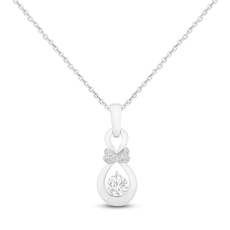 Main Image 1 of Captivate Diamond Necklace 1-1/8 ct tw 14K White Gold 18"