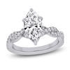 Thumbnail Image 1 of Certified Marquise-Cut Lab-Grown Diamond Hidden Halo Engagement Ring 2-1/3 ct tw 14K White Gold