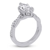 Thumbnail Image 2 of Certified Marquise-Cut Lab-Grown Diamond Hidden Halo Engagement Ring 2-1/3 ct tw 14K White Gold