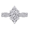 Thumbnail Image 3 of Certified Marquise-Cut Lab-Grown Diamond Hidden Halo Engagement Ring 2-1/3 ct tw 14K White Gold