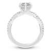 Thumbnail Image 4 of Certified Marquise-Cut Lab-Grown Diamond Hidden Halo Engagement Ring 2-1/3 ct tw 14K White Gold
