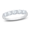 Thumbnail Image 1 of Certified Diamond Scalloped-Edge Anniversary Ring 1 ct tw 14K White Gold