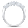 Thumbnail Image 2 of Certified Diamond Scalloped-Edge Anniversary Ring 1 ct tw 14K White Gold