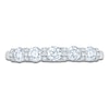 Thumbnail Image 3 of Certified Diamond Scalloped-Edge Anniversary Ring 1 ct tw 14K White Gold