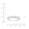 Thumbnail Image 4 of Certified Diamond Scalloped-Edge Anniversary Ring 1 ct tw 14K White Gold