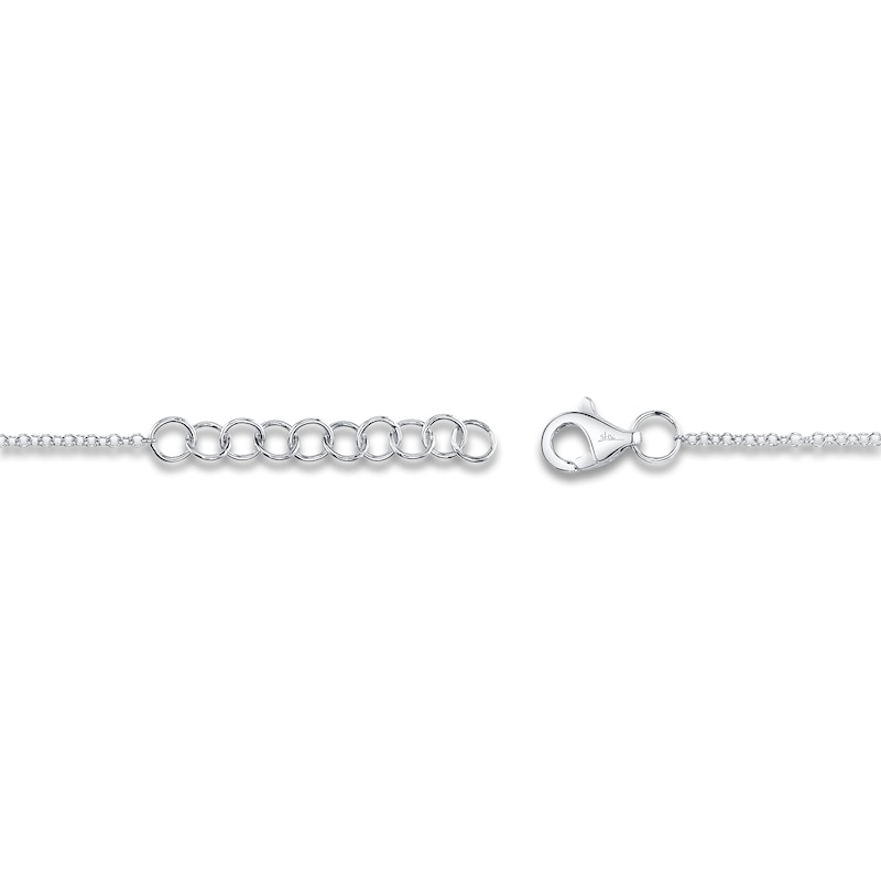 Main Image 3 of Shy Creation Diamond Heart Bracelet 1/20 ct tw 14K White Gold 7" SC55002976