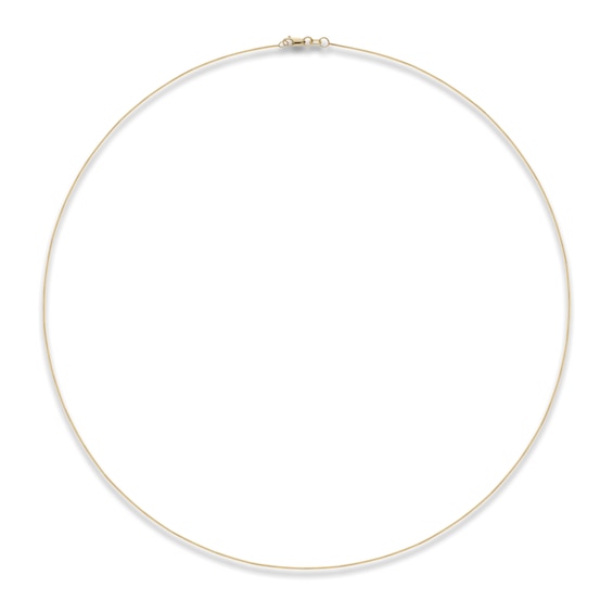 Square Snake Chain Necklace 0.7mm Solid 14K Yellow Gold 20"
