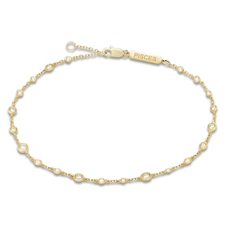 Constellations by Jared Lab-Grown Diamond Pisces Bracelet 1/2 ct tw 10K Yellow Gold 7.5"