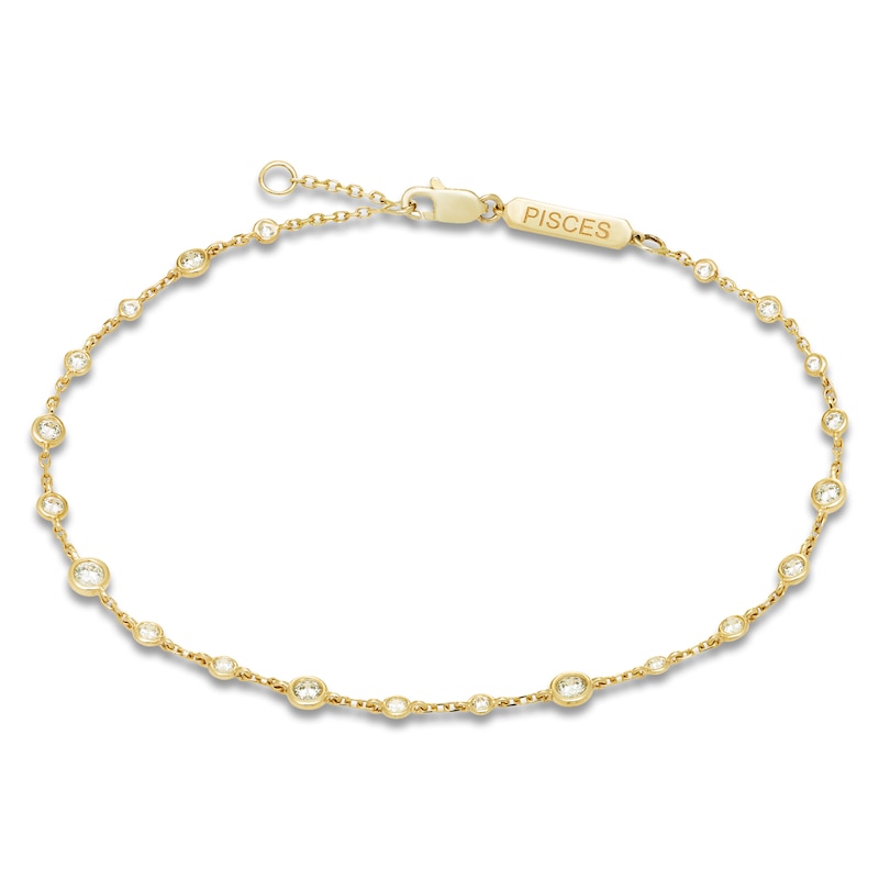 Main Image 1 of Constellations by Jared Lab-Grown Diamond Pisces Bracelet 1/2 ct tw 10K Yellow Gold 7.5"