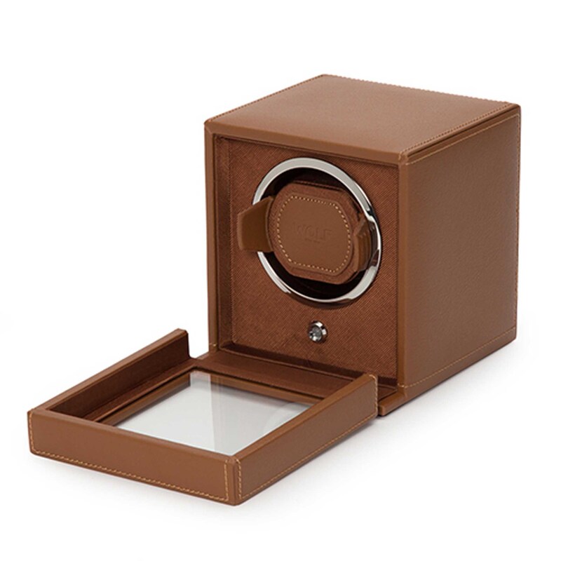 WOLF Cub Single Watch Winder with Cover