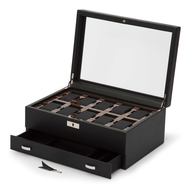 WOLF Roadster 10PC Watch Box with Drawer
