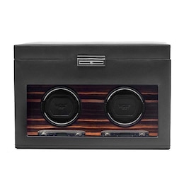 WOLF Roadster Double Watch Winder with Storage