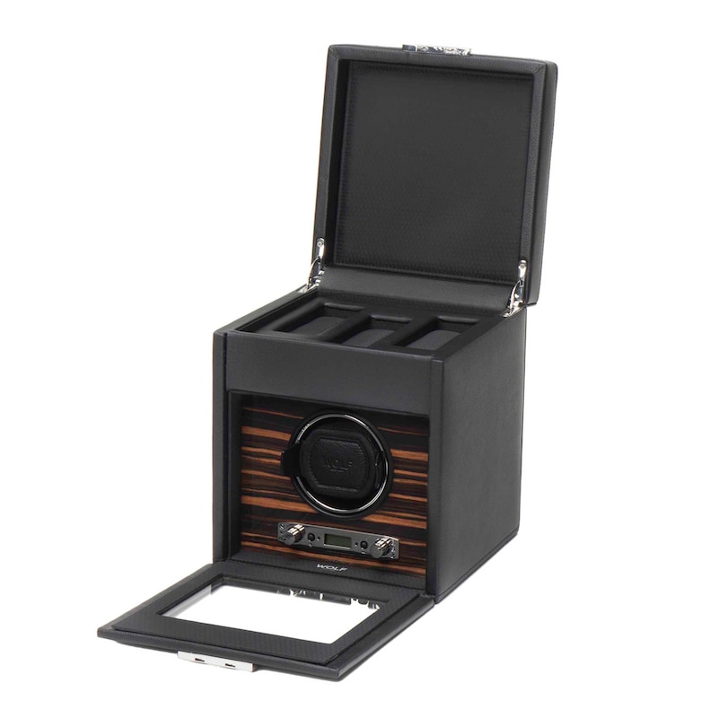 WOLF Roadster Single Watch Winder with Storage