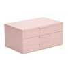 Thumbnail Image 0 of WOLF Sophia Jewelry Box Rose Quartz Leather