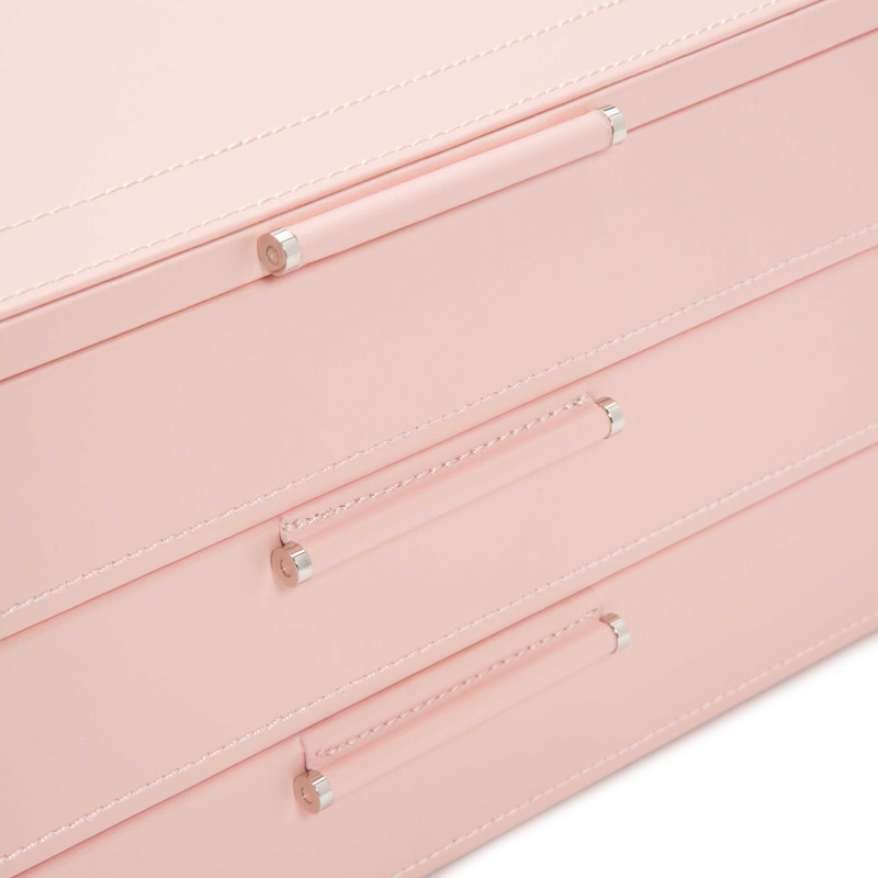 WOLF Sophia Jewelry Box Rose Quartz Leather