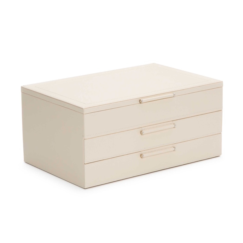 WOLF Sophia Jewelry Box Ivory Leather