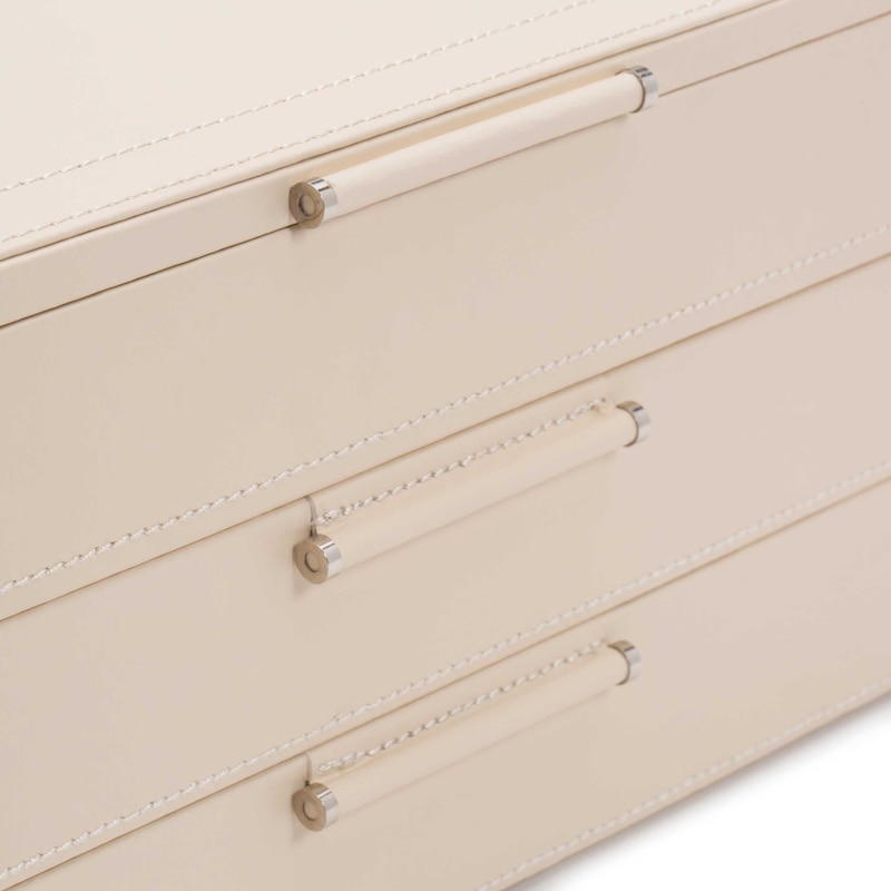 WOLF Sophia Jewelry Box Ivory Leather