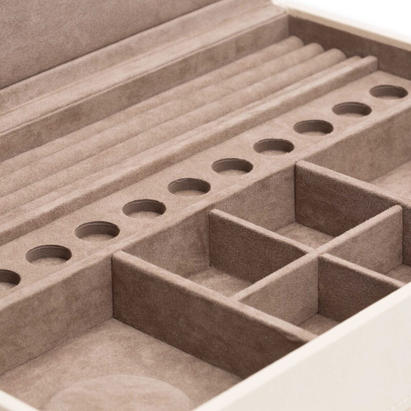 WOLF Sophia Jewelry Box Ivory Leather