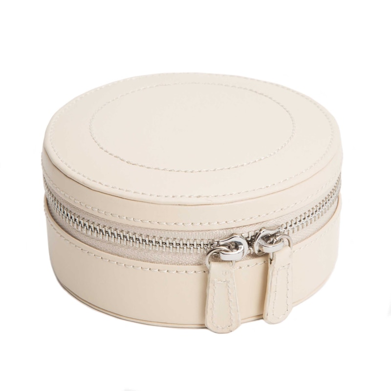 WOLF Sophia Mini Zip Case Ivory Leather