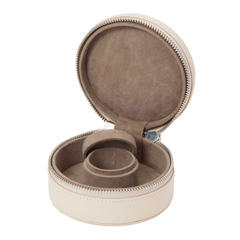 WOLF Sophia Mini Zip Case Ivory Leather