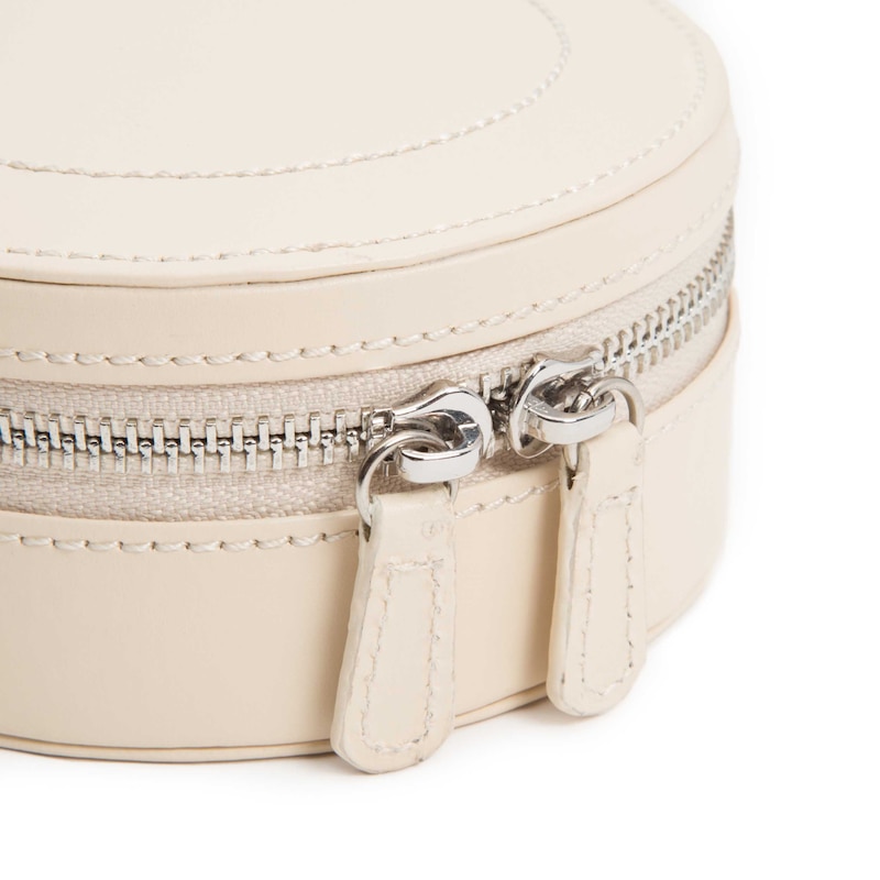 WOLF Sophia Mini Zip Case Ivory Leather