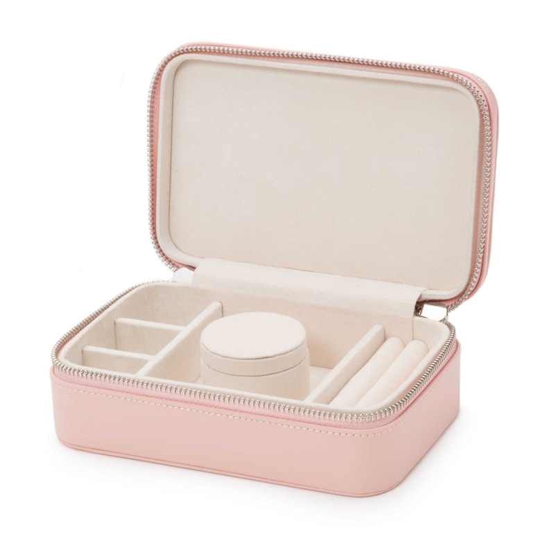 WOLF Sophia Zip Case Rose Quartz Leather