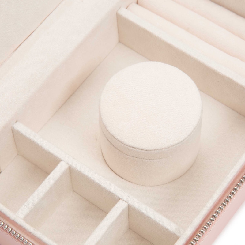 WOLF Sophia Zip Case Rose Quartz Leather