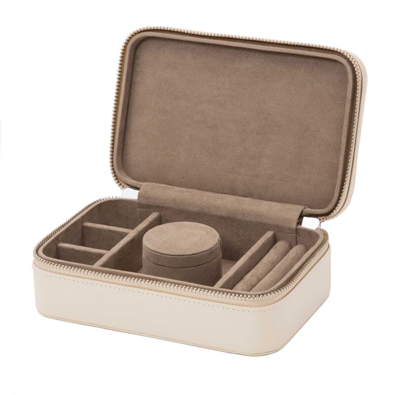 WOLF Sophia Zip Case Ivory Leather