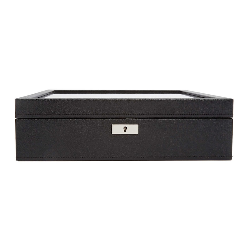 WOLF Viceroy 15 Piece Watch Box Black Vegan Leather
