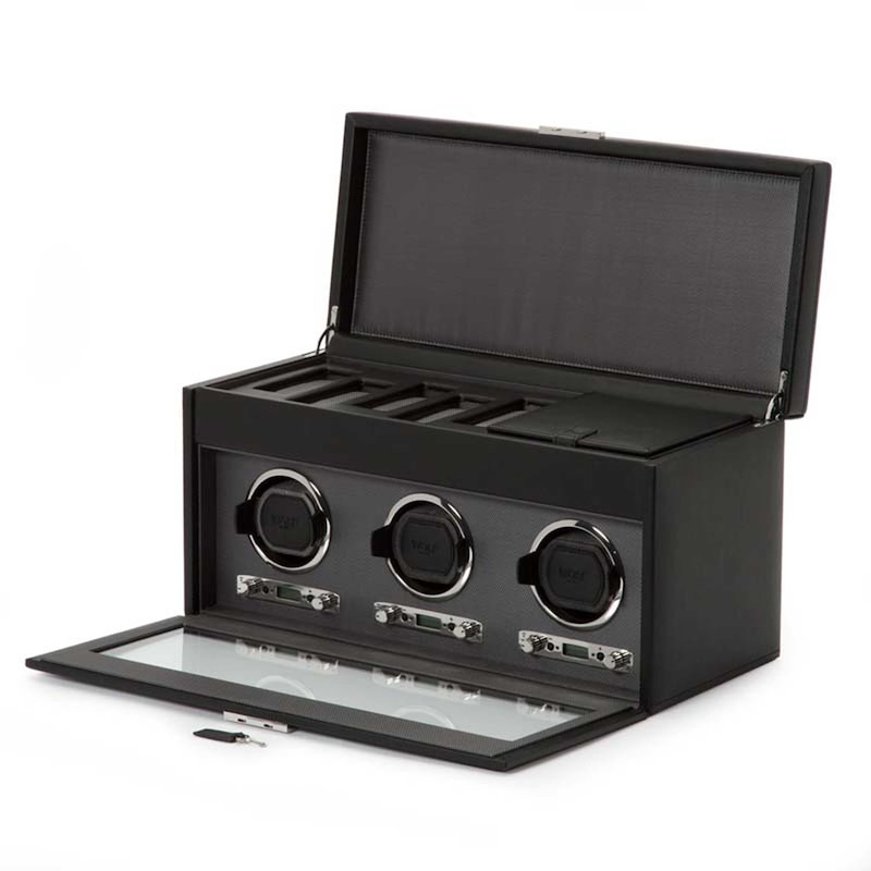WOLF Viceroy Triple Watch Winder with Storage