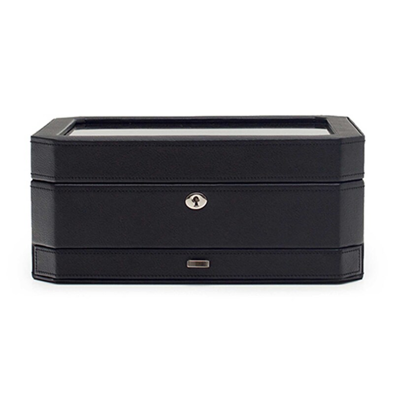 WOLF Windsor 10 Piece Watch Box with Drawer