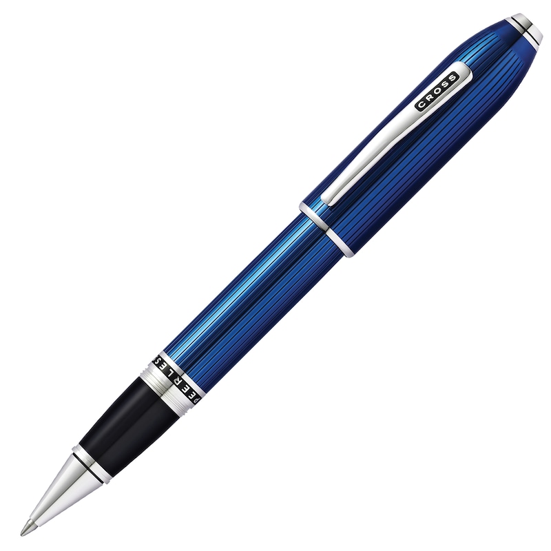 Main Image 1 of Cross Peerless Translucent Quartz Blue Lacquer Rollerball Pen