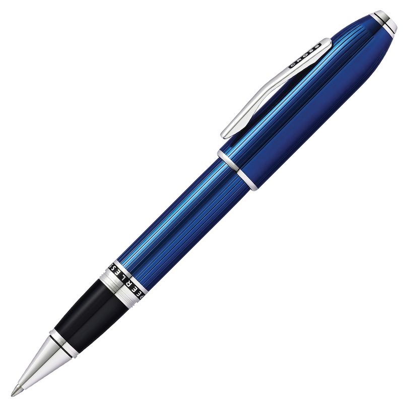 Main Image 2 of Cross Peerless Translucent Quartz Blue Lacquer Rollerball Pen