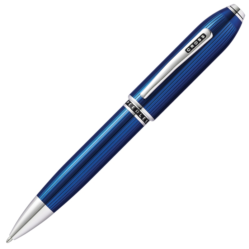 Cross Peerless Translucent Quartz Blue Lacquer Ballpoint Pen