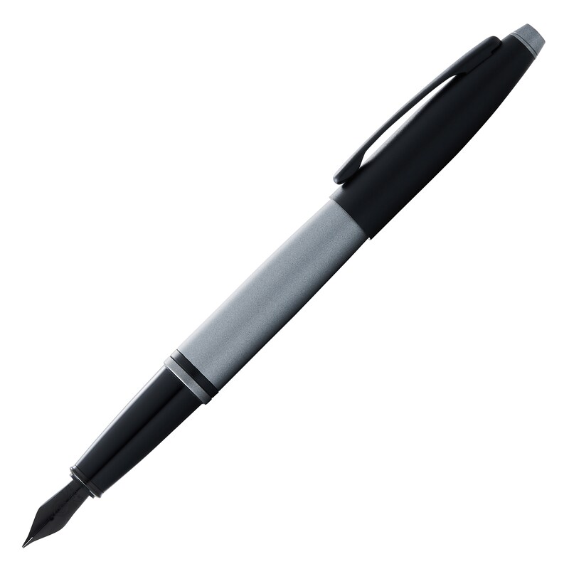Cross Calais Matte Grey and Black Lacquer Fountain Pen