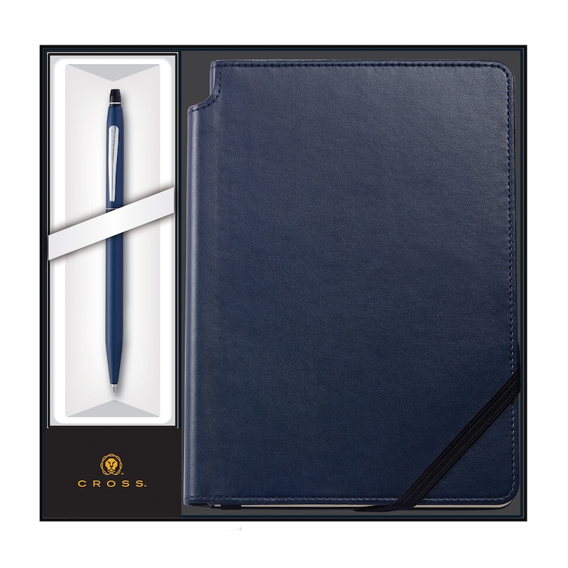 Cross Click Midnight Blue Ballpoint Pen with Midnight Blue Journal Gift Set