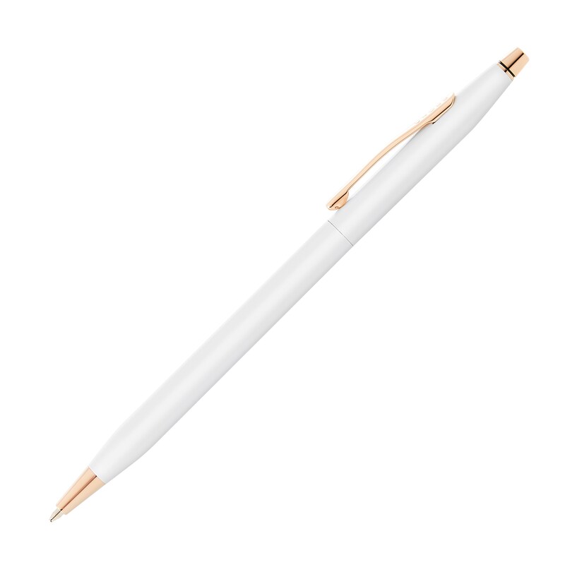 Cross Century Hearts on Fire Pearlescent White Lacquer and Diamond Ballpoint Pen