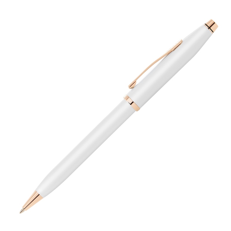 Cross Century II Hearts on Fire Pearlescent White Lacquer and Diamond Ballpoint Pen