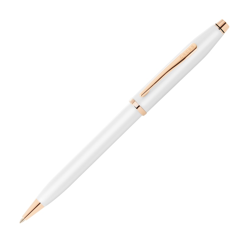 Cross Century II Hearts on Fire Pearlescent White Lacquer and Diamond Ballpoint Pen