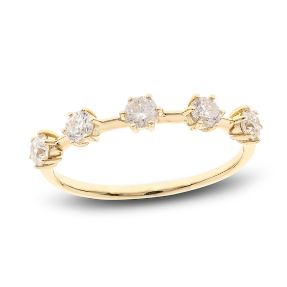 Diamond Ring 12 ct tw Round 14K Yellow Gold