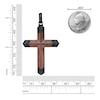 Thumbnail Image 4 of Men's Carbon Fiber Cross Necklace Stainless Steel 24"