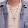 Thumbnail Image 5 of Men's Carbon Fiber Cross Necklace Stainless Steel 24"