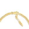 "LOVE" Curb Bracelet 14K Yellow Gold 6.6" Adj.