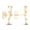 Thumbnail Image 3 of Diamond Taurus Constellation Earrings 1/8 ct tw Round 14K Yellow Gold