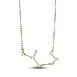 Diamond Sagittarius Constellation Necklace 1/6 ct tw Round 14K Yellow Gold