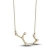 Thumbnail Image 2 of Diamond Sagittarius Constellation Necklace 1/6 ct tw Round 14K Yellow Gold