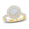 Pnina Tornai Lab-Created Diamond Engagement Ring 1-7/8 ct tw Round 14K Yellow Gold