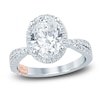 Thumbnail Image 1 of Pnina Tornai Lab-Grown Diamond Engagement Ring 3 ct tw Oval/Round 14K White Gold