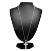 Thumbnail Image 3 of Men's Diamond Cross Pendant Necklace 1/2 ct tw Round Sterling Silver 22&quot;
