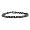 Thumbnail Image 1 of Black Diamond Tennis Bracelet 1 ct tw Round Sterling Silver 7.25"